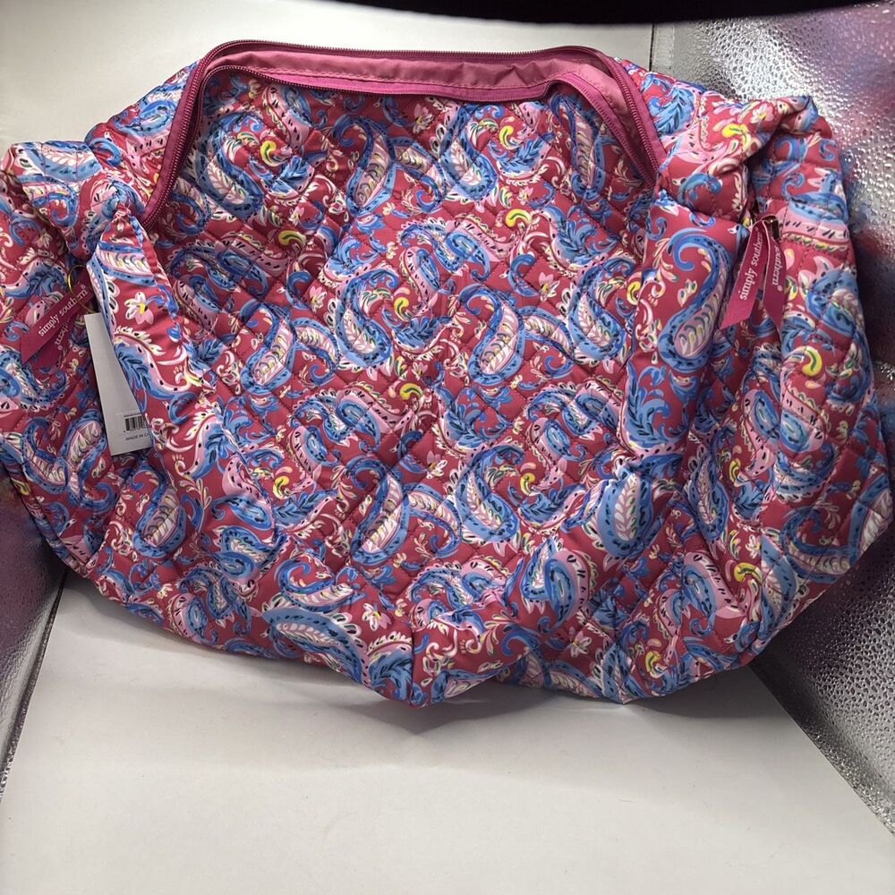 Simply Southern Paisley Quilted Hobo Duffel Bag NWT